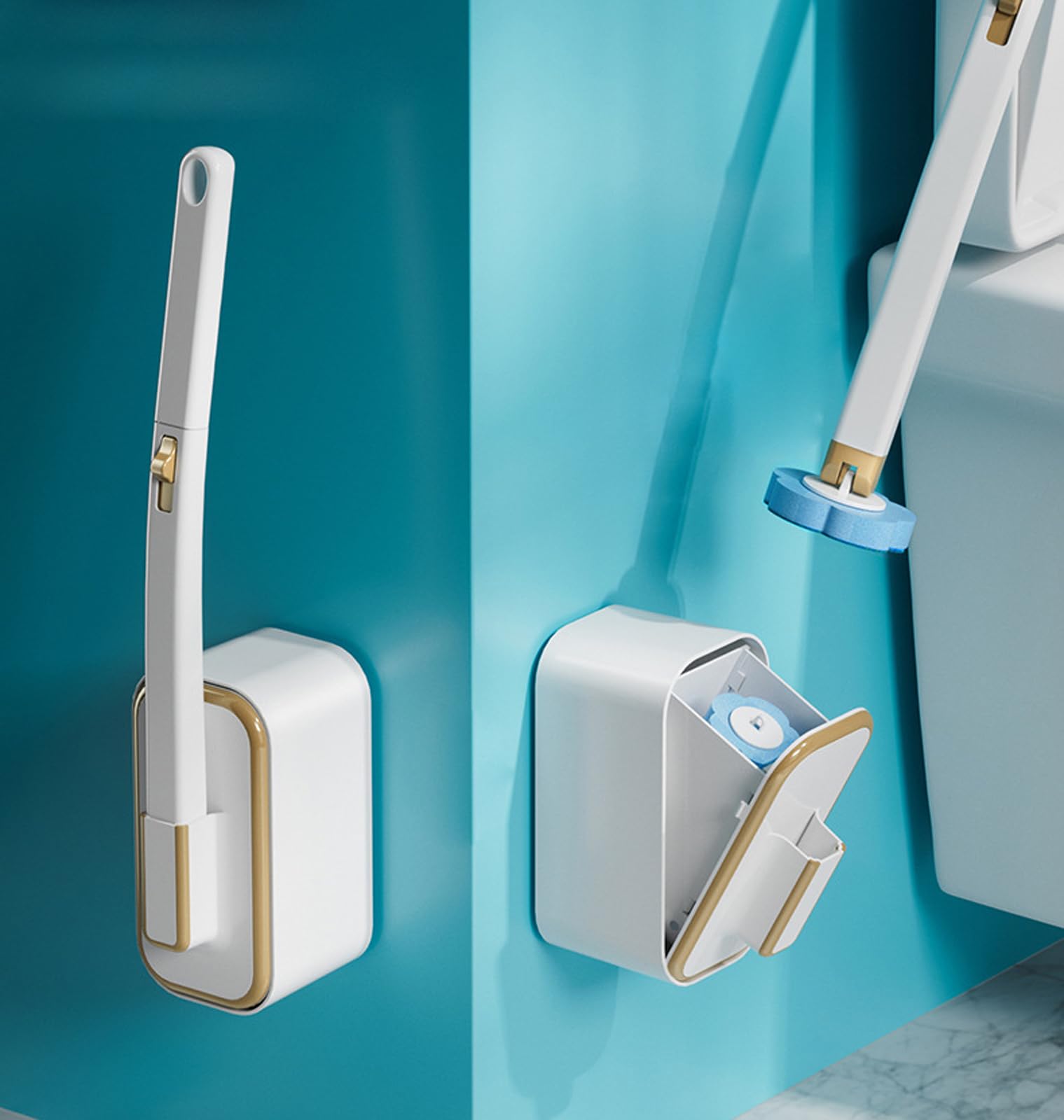 Wall Mounted Toilet Brush Set