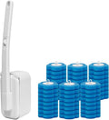 Disposable Wall Mounted Toilet Brush with 48 Refills