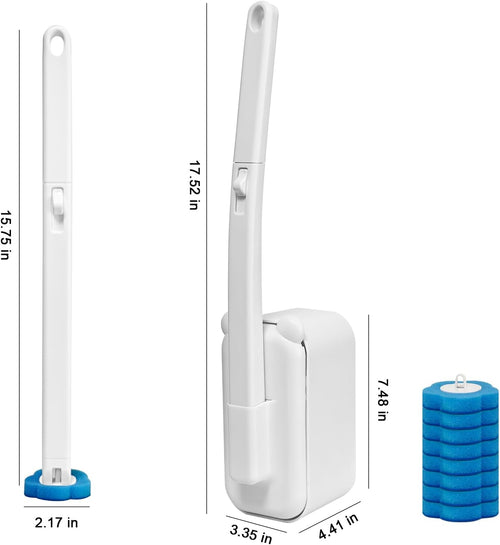 Disposable Wall Mounted Toilet Brush with 48 Refills